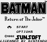 Batman - Return of the Joker Title Screen